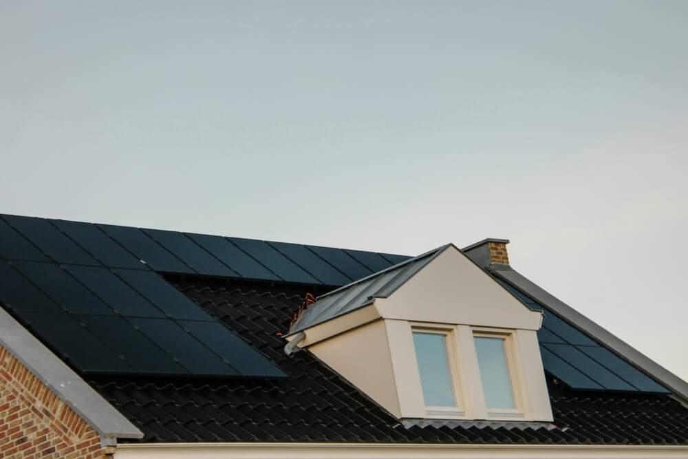 Black Solar Panels on Home