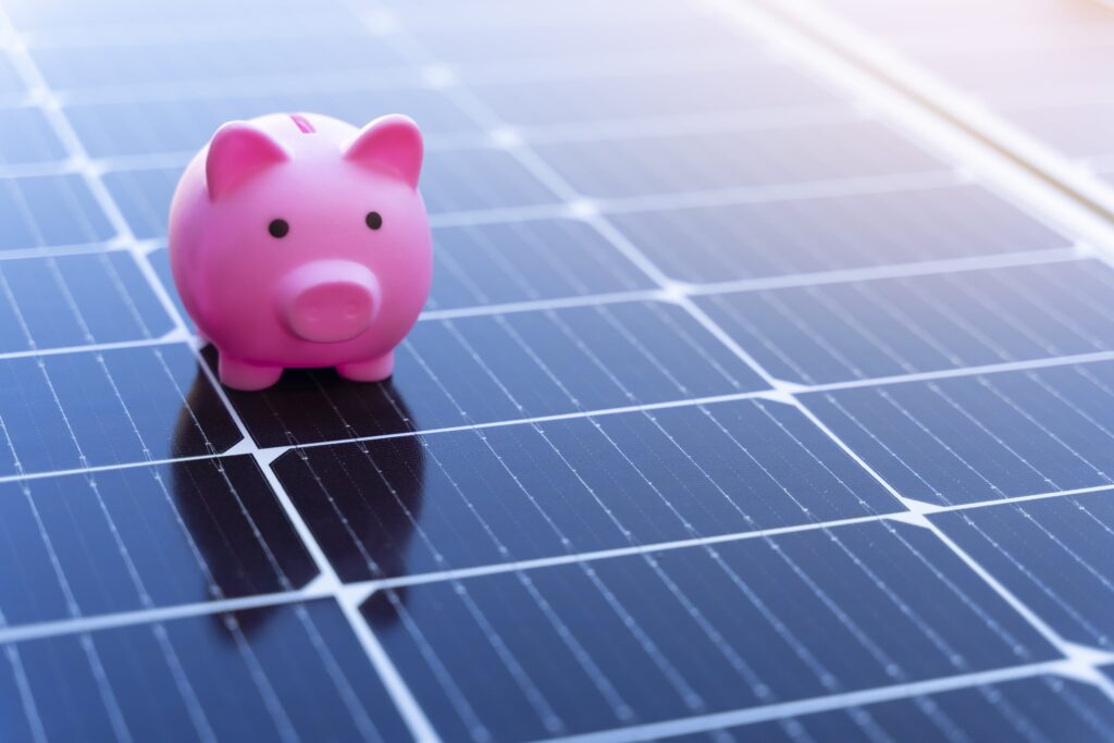 concept of solar panel finance