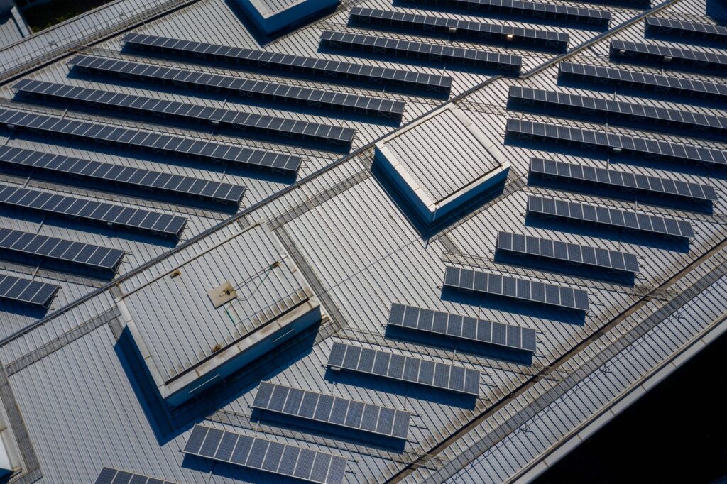 solar panel view from top